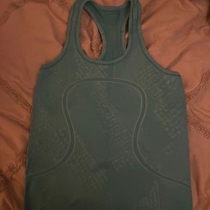Lululemon peacock blue swiftly racerback size 8